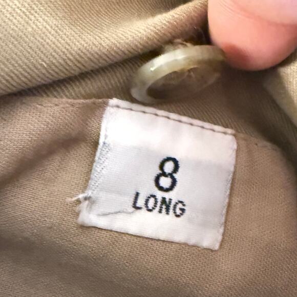 Burberry Heritage Trench Coat Vintage Classic Size 8 Long Vintage 90s Designer - Picture 5 of 16